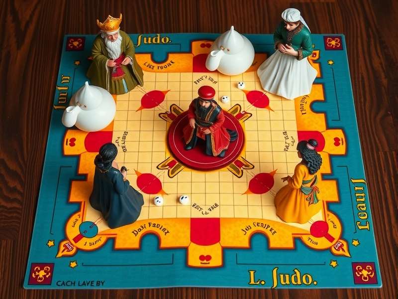 Ludo Saga Game Board with Players